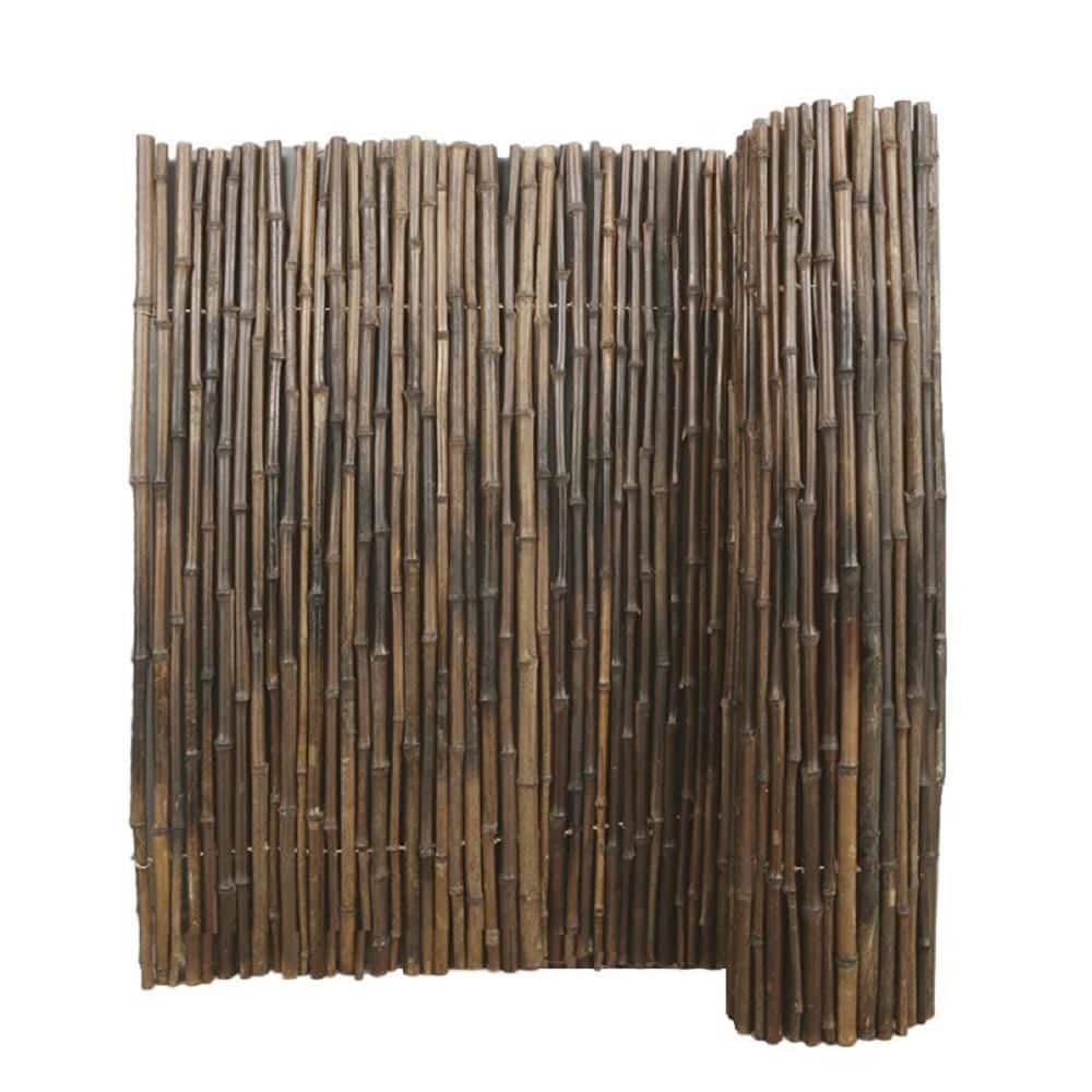 94.5 in. L x 71 in. W x 1.6 in. H Natural Brown Carbonized Bamboo Fence, Rot and Pest Resistant Renewable Privacy Screen