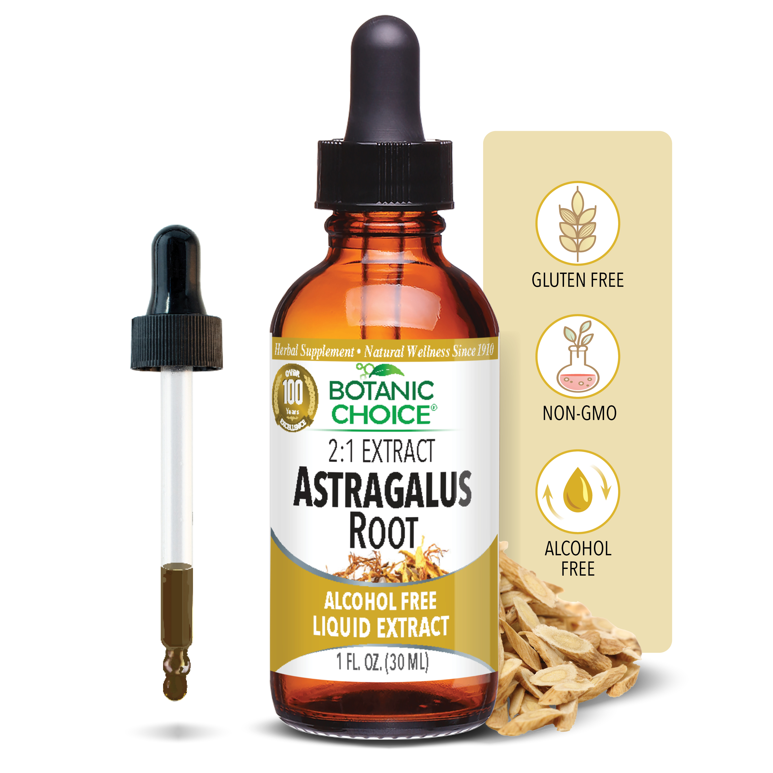 Astragalus Root Liquid Extract - Immune System Support Supplement - 1 Oz