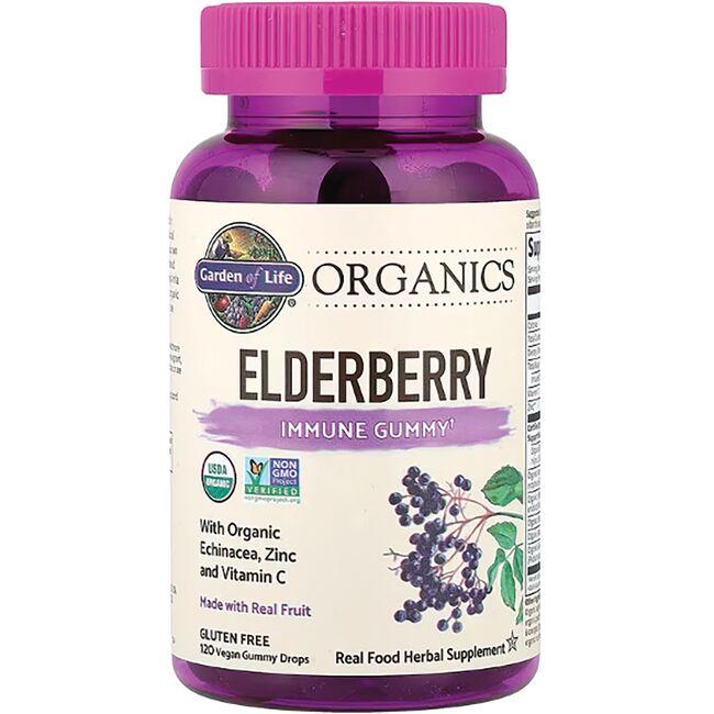 Garden of Life Organics Elderberry Immune Gummy Vitamin | 120 Vegan Gummies