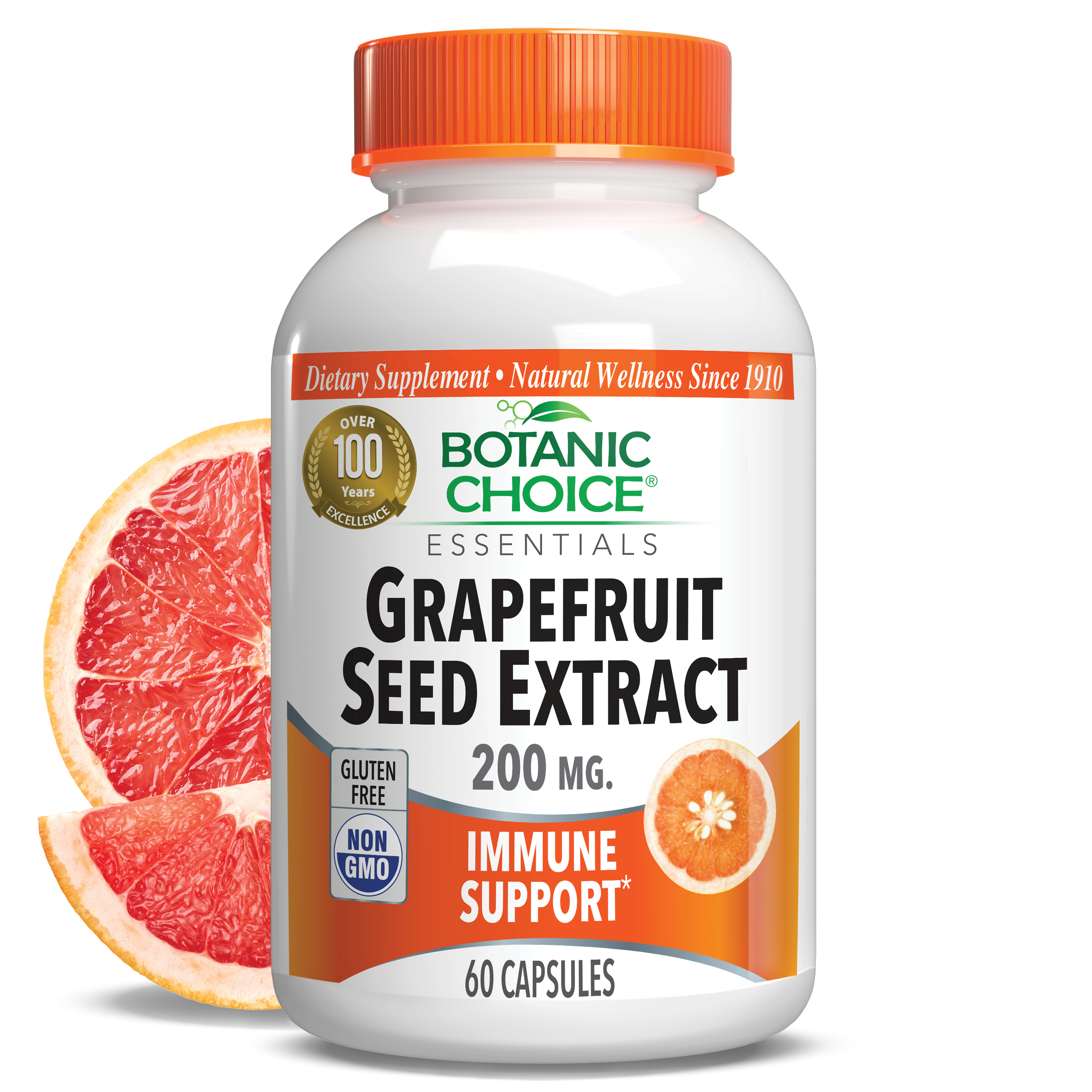 Grapefruit Seed Extract 200 mg - Antioxidants Supplement - 60 Capsules