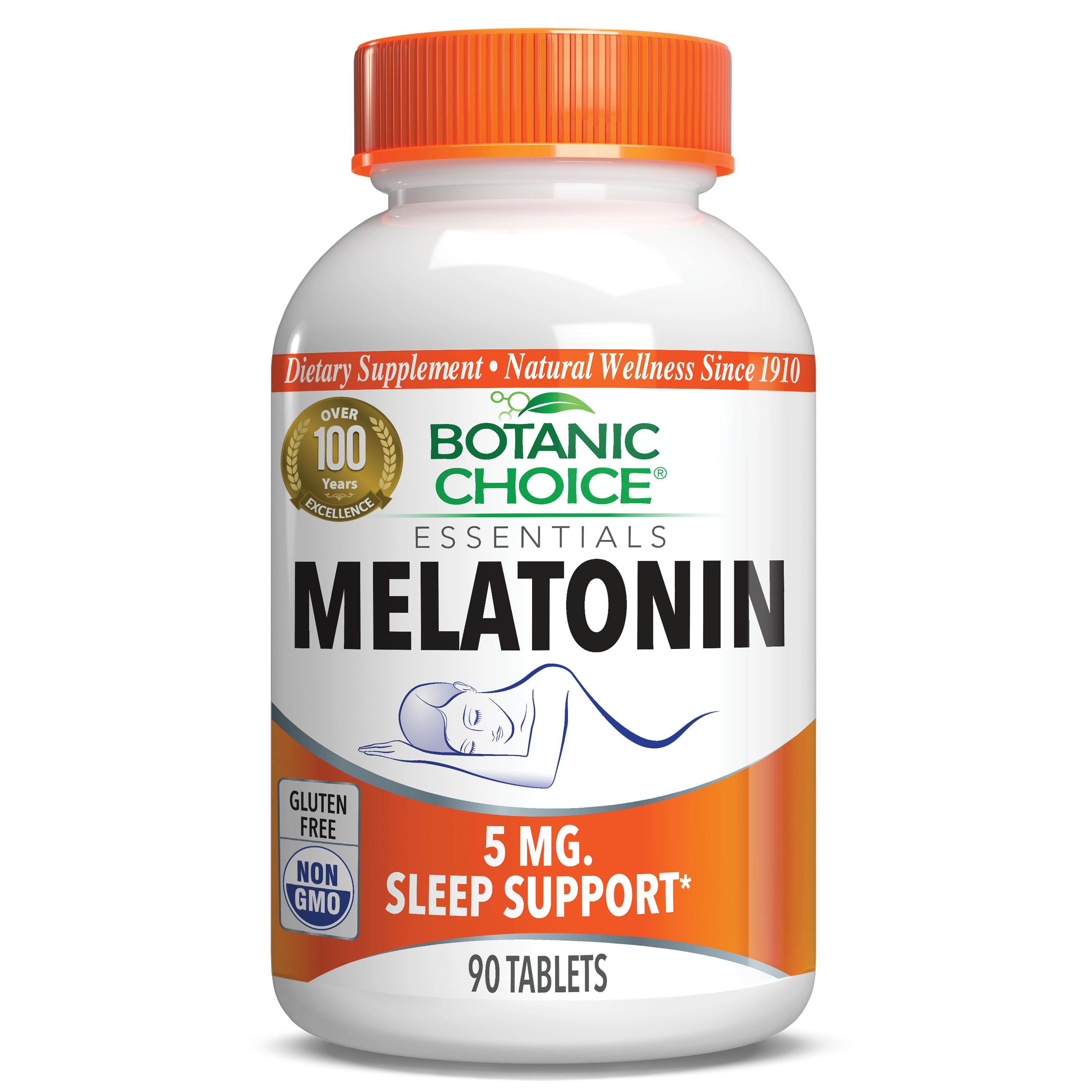 Melatonin 5 mg - Nighttime Support Supplement - 90 Tablets