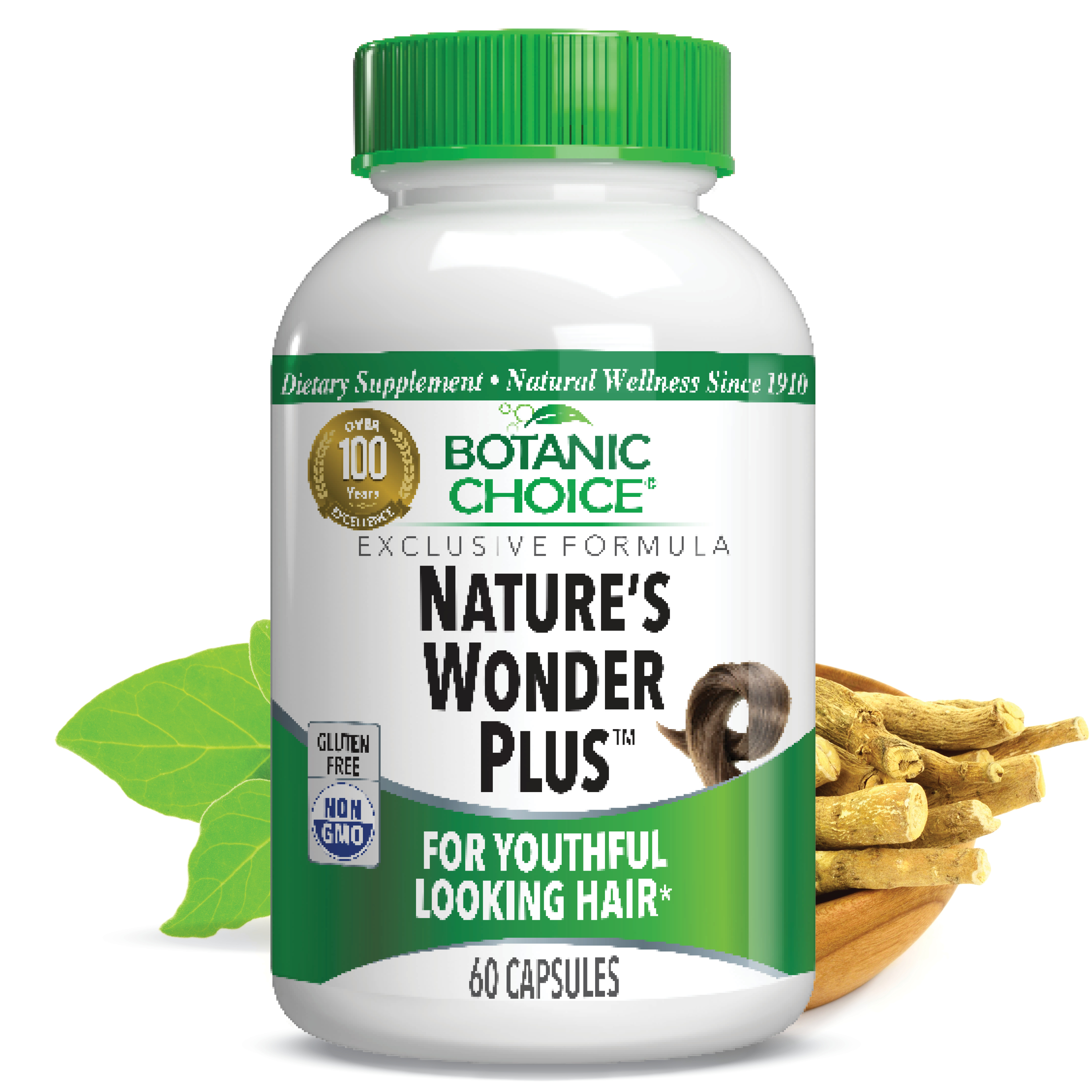 Nature's Wonder Plus - Youthful Hair Support Supplement - 60 Capsules