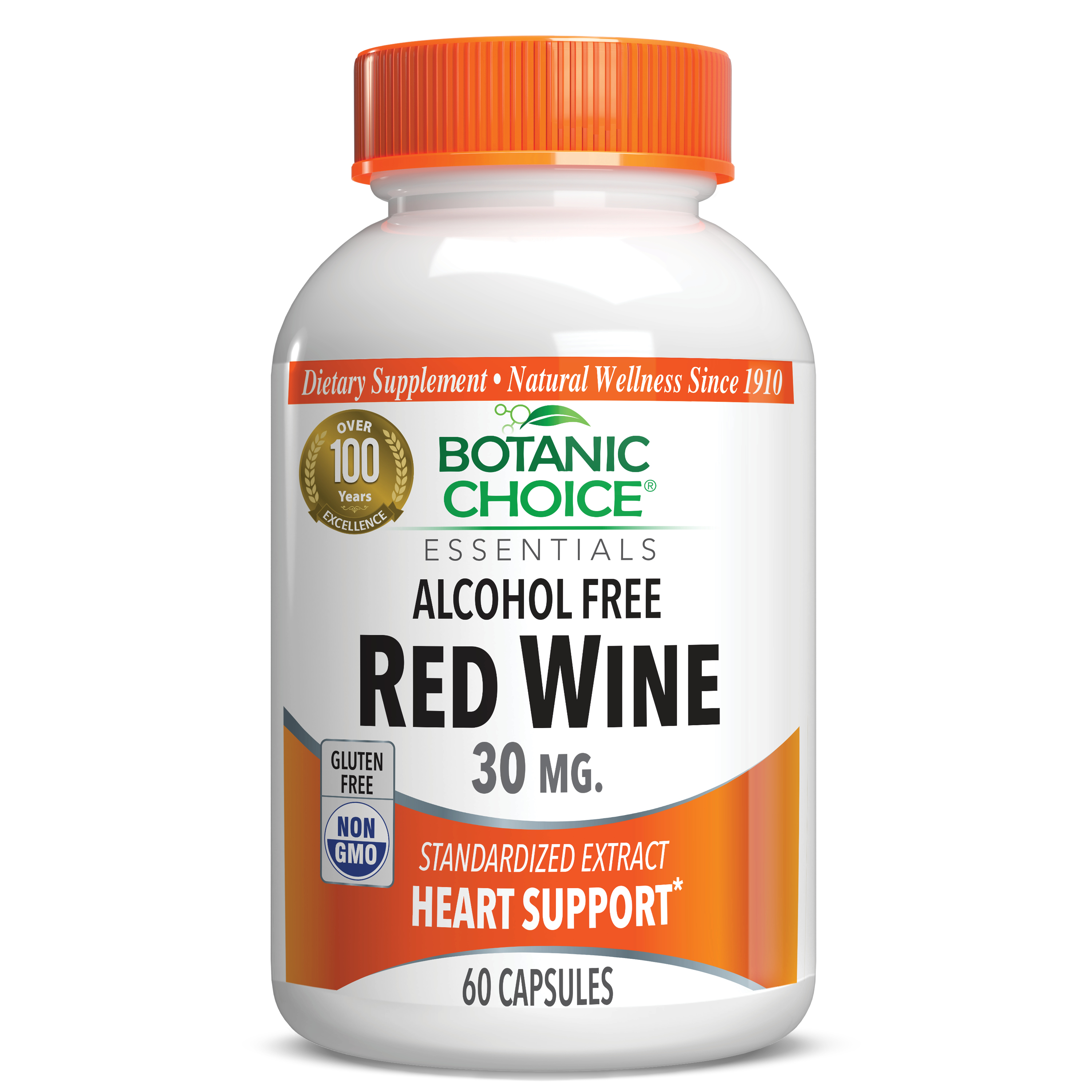 Red Wine Extract 30 mg - Heart Support Supplement - 60 Capsules