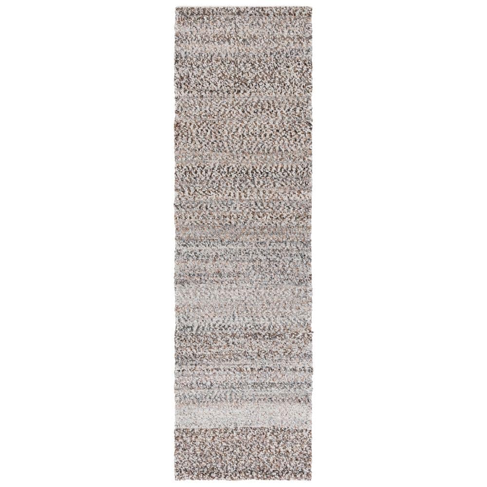 Renewal 2 ft. x 8 ft. Natural/Gray Distressed Solid Runner Rug