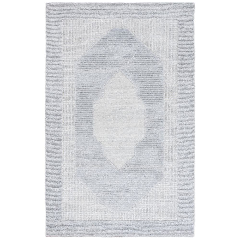 Renewal 4 ft. x 6 ft. Gray Medallion Area Rug