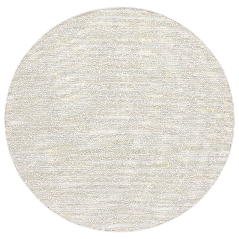 Renewal 6 ft. x 6 ft. Light Green/Ivory Abstract Striped Round Area Rug
