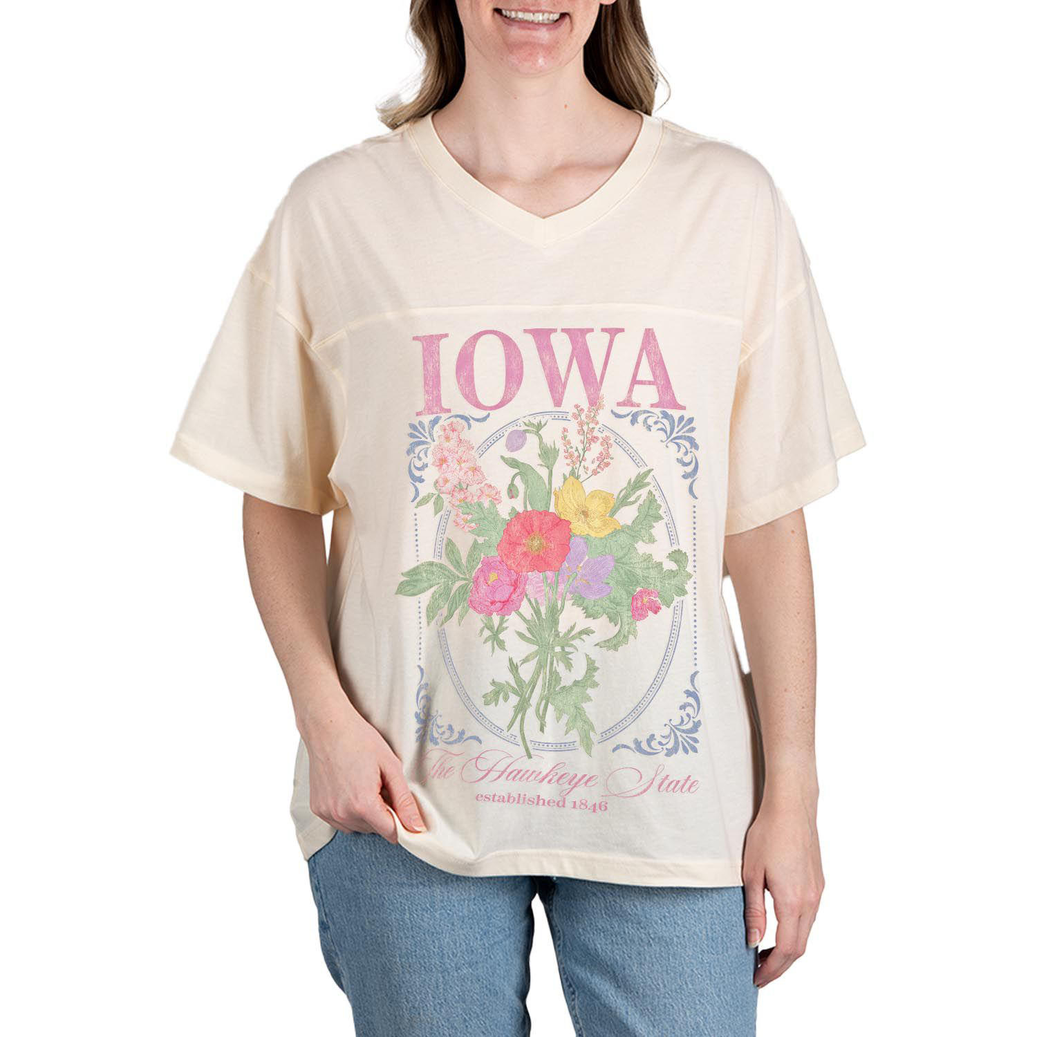 State of Mine Women's Bouquet State T-Shirt - Iowa S:- Iowa, S