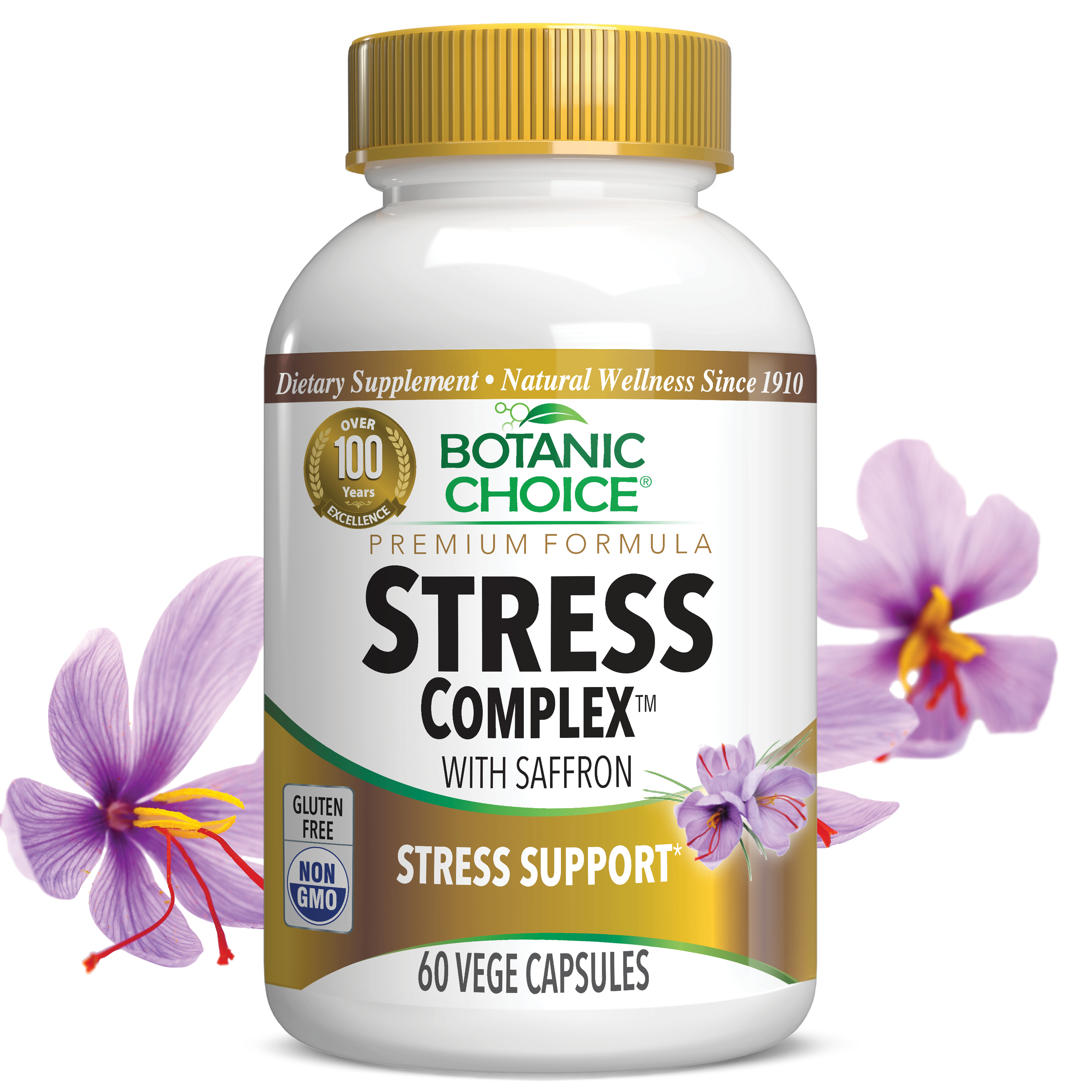 Stress Complex™ with Saffron - 60 Vegetarian Capsules