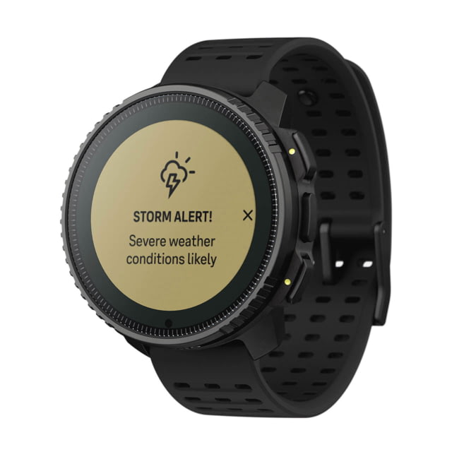 Suunto Vertical Unisex Solar Watch 49mm Case Diameter Stainless Steel Bezel Black Silicone Strap One Size