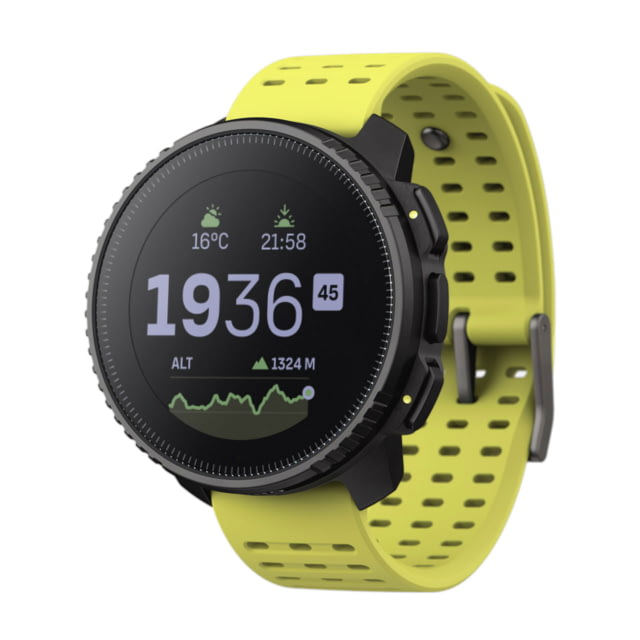 Suunto Vertical Unisex Watch 49mm Case Diameter Stainless Steel Black/Lime Silicone Strap One Size