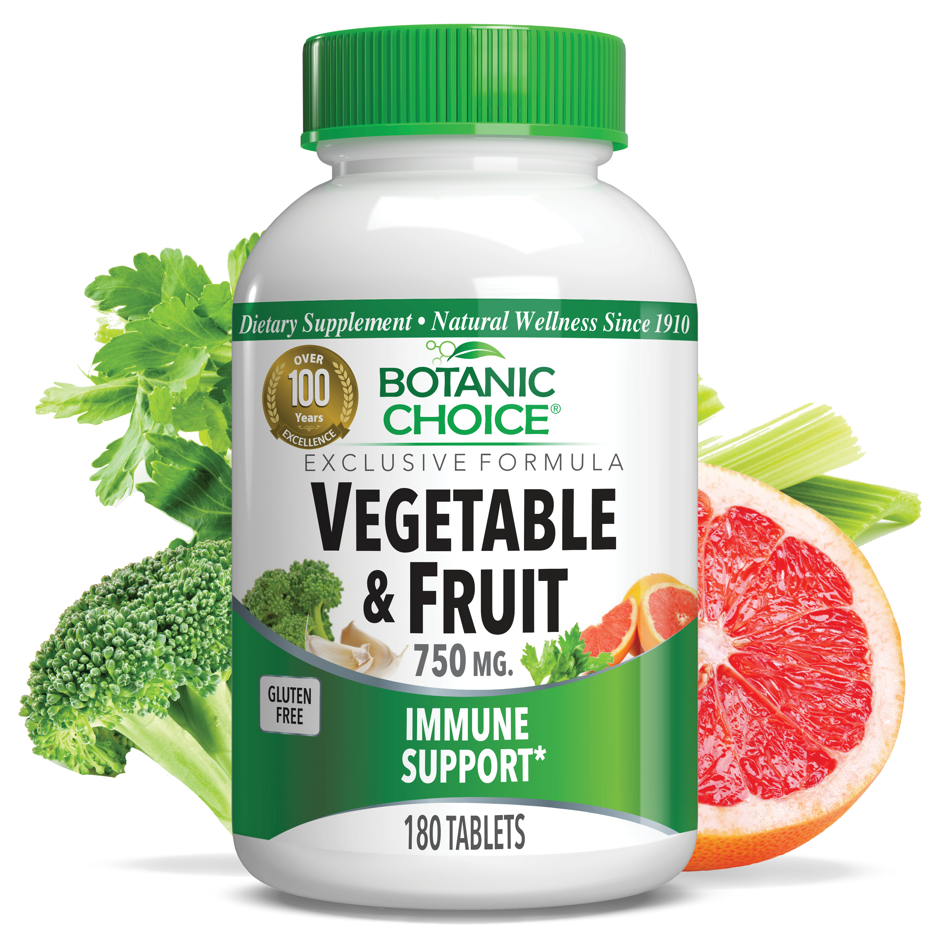Vegetable & Fruit - Immune Support Supplement - 180 Tablets
