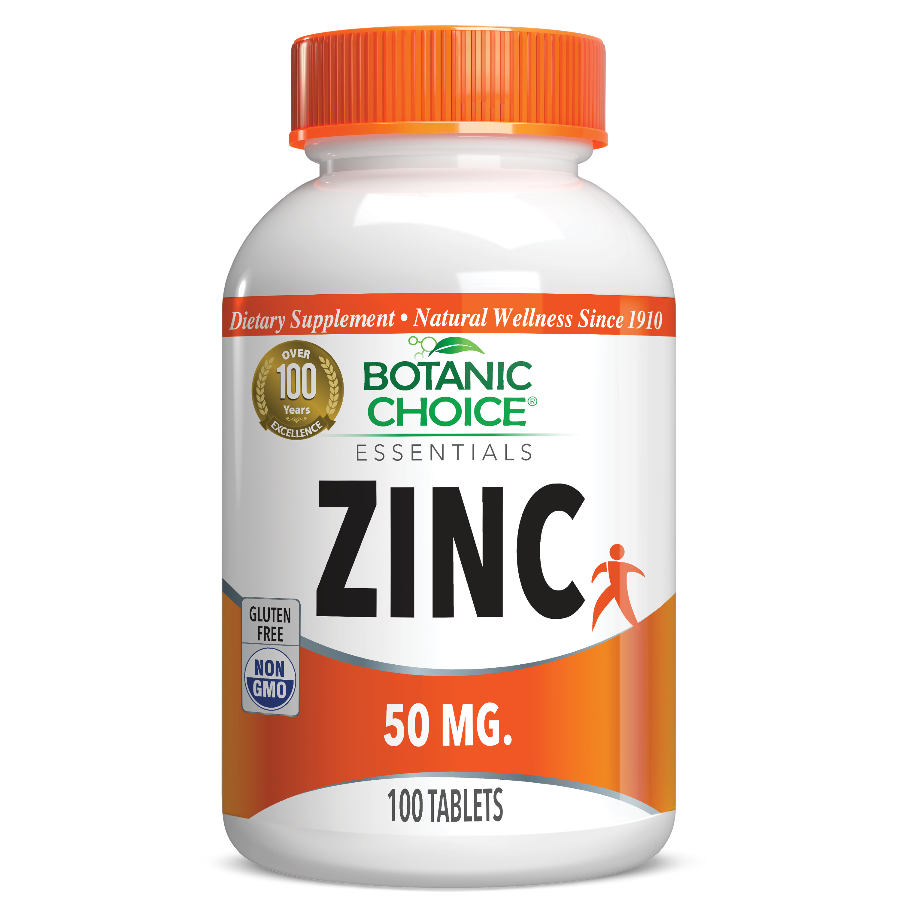 Zinc 50 mg - Total Health Support Supplement - 100 Tablets