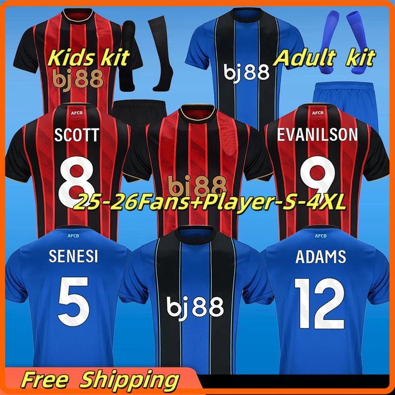 2025 2026 BournemouthS AFC Soccer Jerseys BROOKS EVANILSON SCOTT SENESI TRUFFERT KROUPI KLUIVERT CHRISTIE COOK ADAMS SEMENYO 25 26 football shirt me