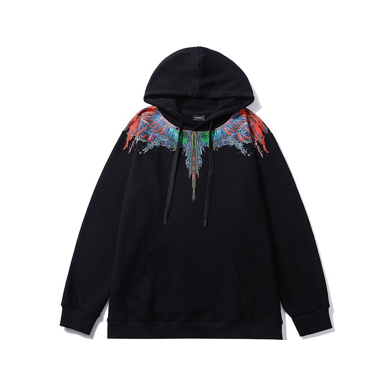 2025 Men's Oversized Sweatshirt with Wings Hot Selling 3D Digital Print Long Casual Hooded Winter Jacket