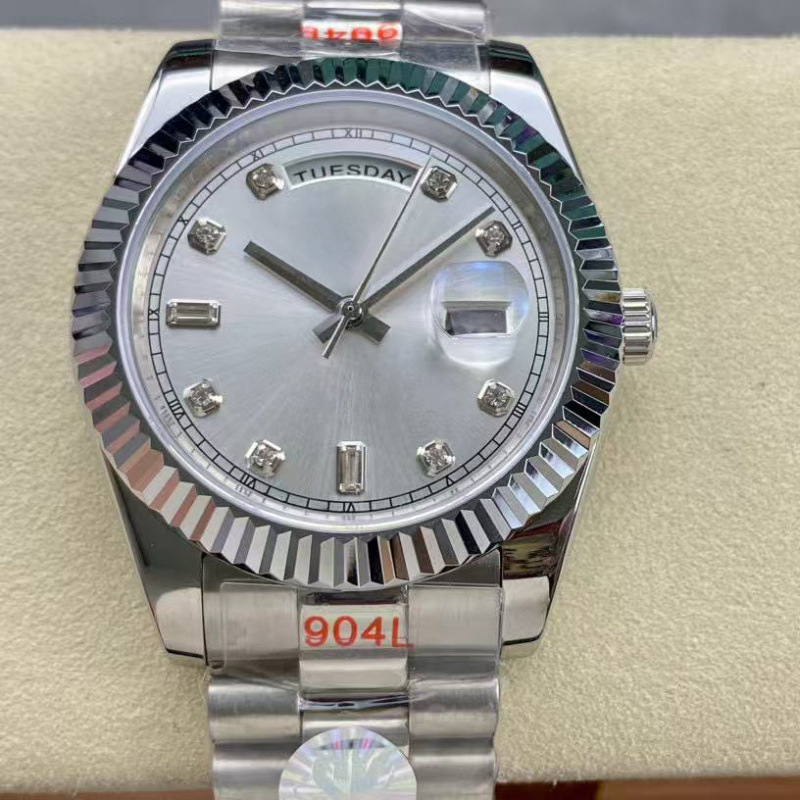 2025 New Laojia Luxury Business High end Series Double Calendar Diamond Face Gold Automatic Mechanical Men's Watch Stainless Steel Night Light