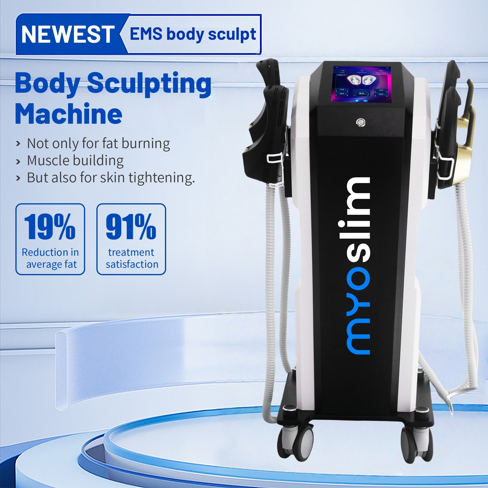 2025 New Sculpt Machine 15Tesla 6500w RF Fat Slimming Burning Muscle Stimulation Body Sculpting 15 Electromagnetic Therapy