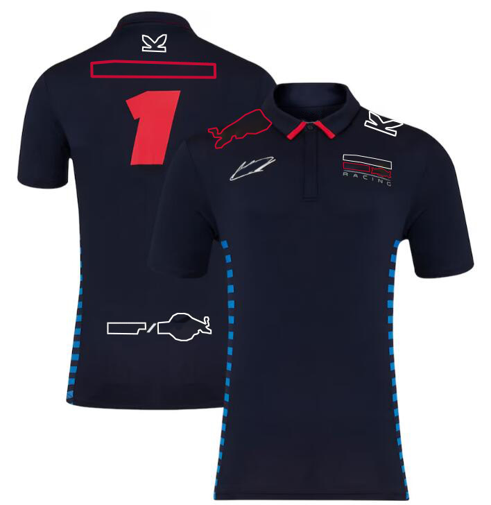2025F1 racing polo suit summer team lapel T-shirt same style customization