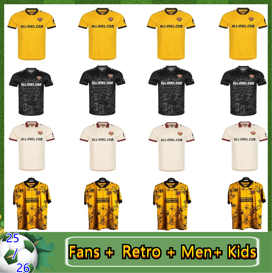 4XL 2025 2026 Dynamo Dresden Soccer Jerseys DAFERNER KAMMERKNECHT HAUPTMANN KOTHER 25 26 FROLING BUNNING BOEDER KUTSCHKE FROLING AMOAKO Football Shi