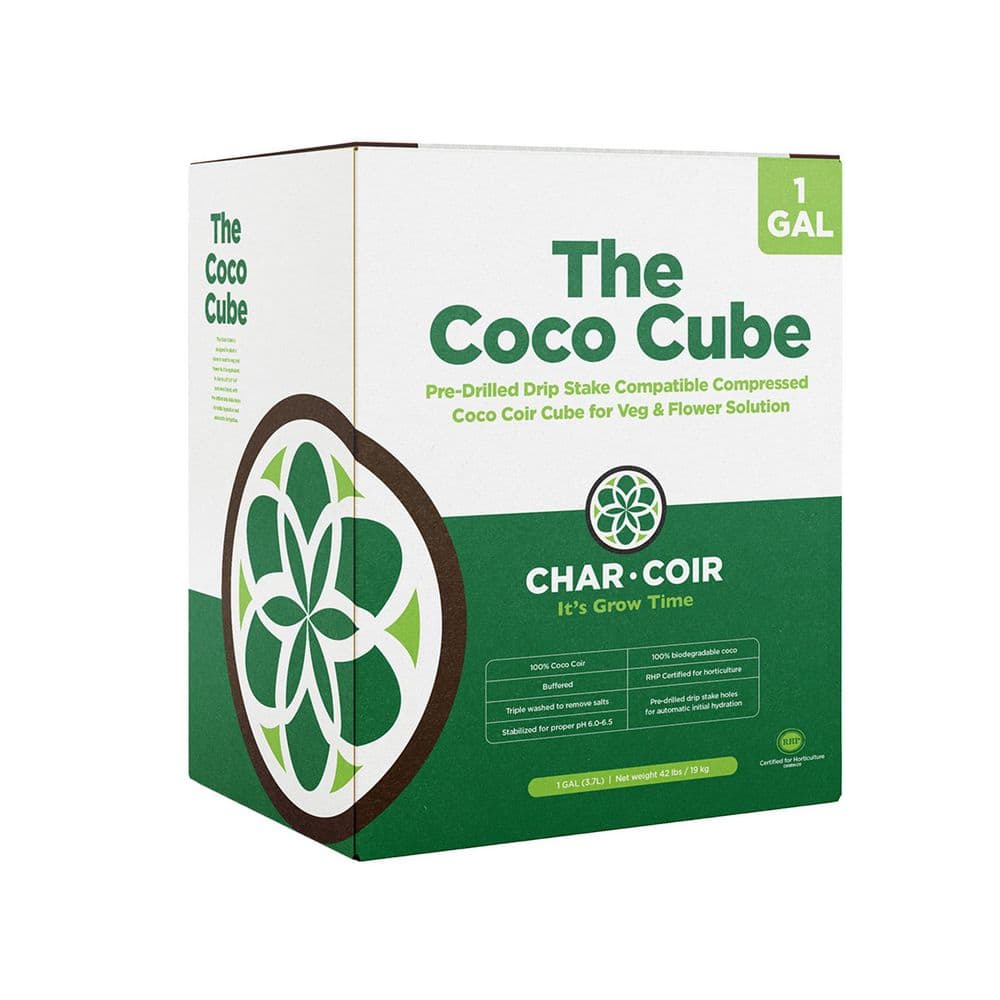 Coco Cube 1-Gal RHP Certified Compressed Coco Coir Growing Medium for Vegetative and Flowering Stages (32-Pack)