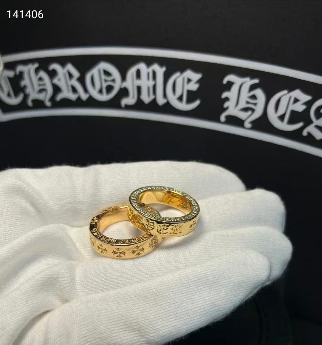 Designer Chrome Ring 14k gold plating cross ring High quality girl jewelry thai silver punk rings vintage craftsmanship s925 silver gold ring holida