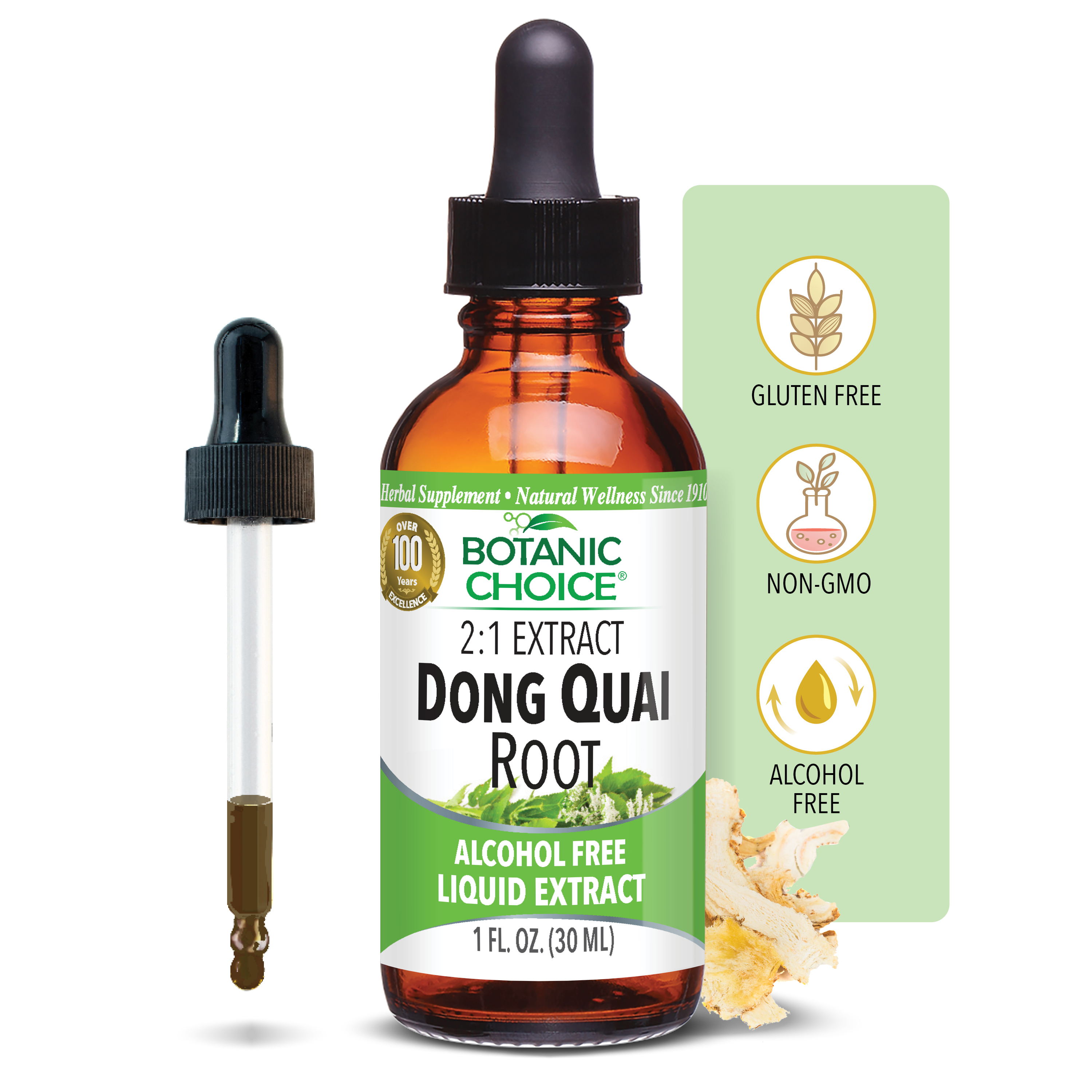 Dong Quai Root Liquid Extract - Women's Health Support Supplement - 1 Oz