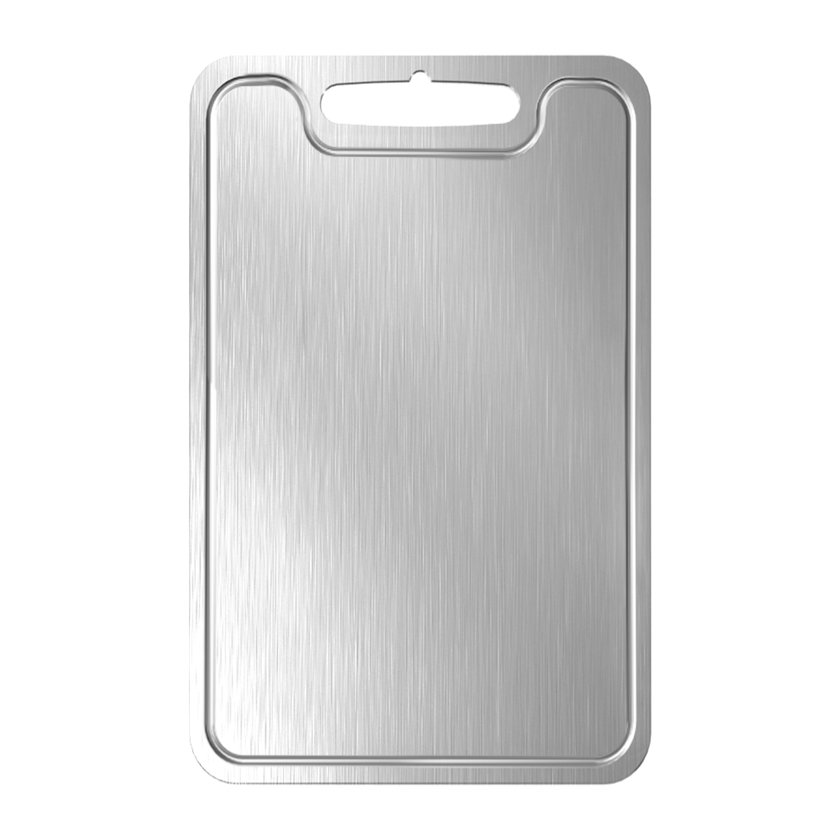 Double-Sided Antibacterial Stainless Steel Cutting Board with New Groove Design - Mildew Proof & Durable Pure titanium material
