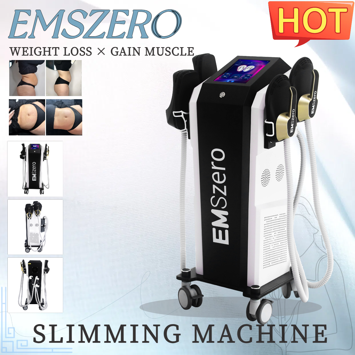 EMSzero Neo Machine with RF EMS For Body Fat Burning Muscle Building Butt Lifting Machine 4/5 Handles Body Sculpting and Muscle Building Machine Fat