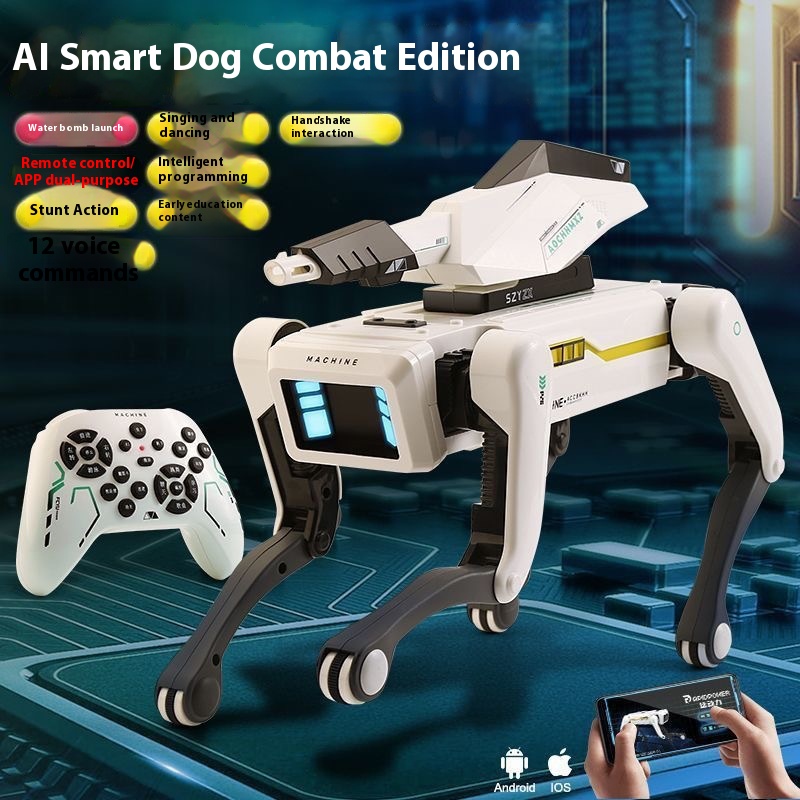 Electric/RC Animals Simulated Intelligent Robot Dog Voice Dialogue Interactive Artificial Mobile Phone Remote Control Programming Electric Toys For