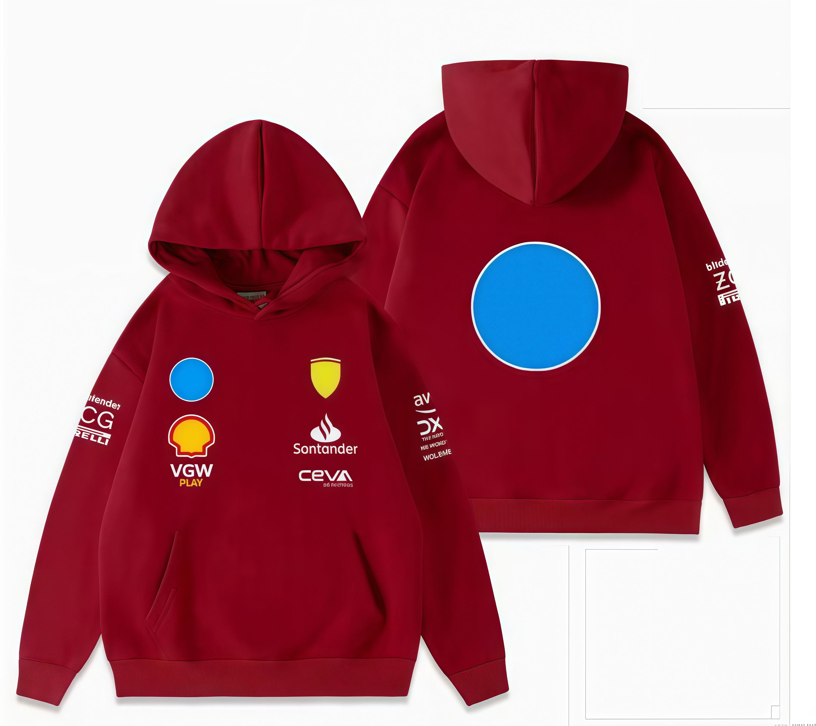 F12025 Team Hooded Sweatshirt Spring/Autumn Fashion F1 Logo Jacket Customised Matching Style