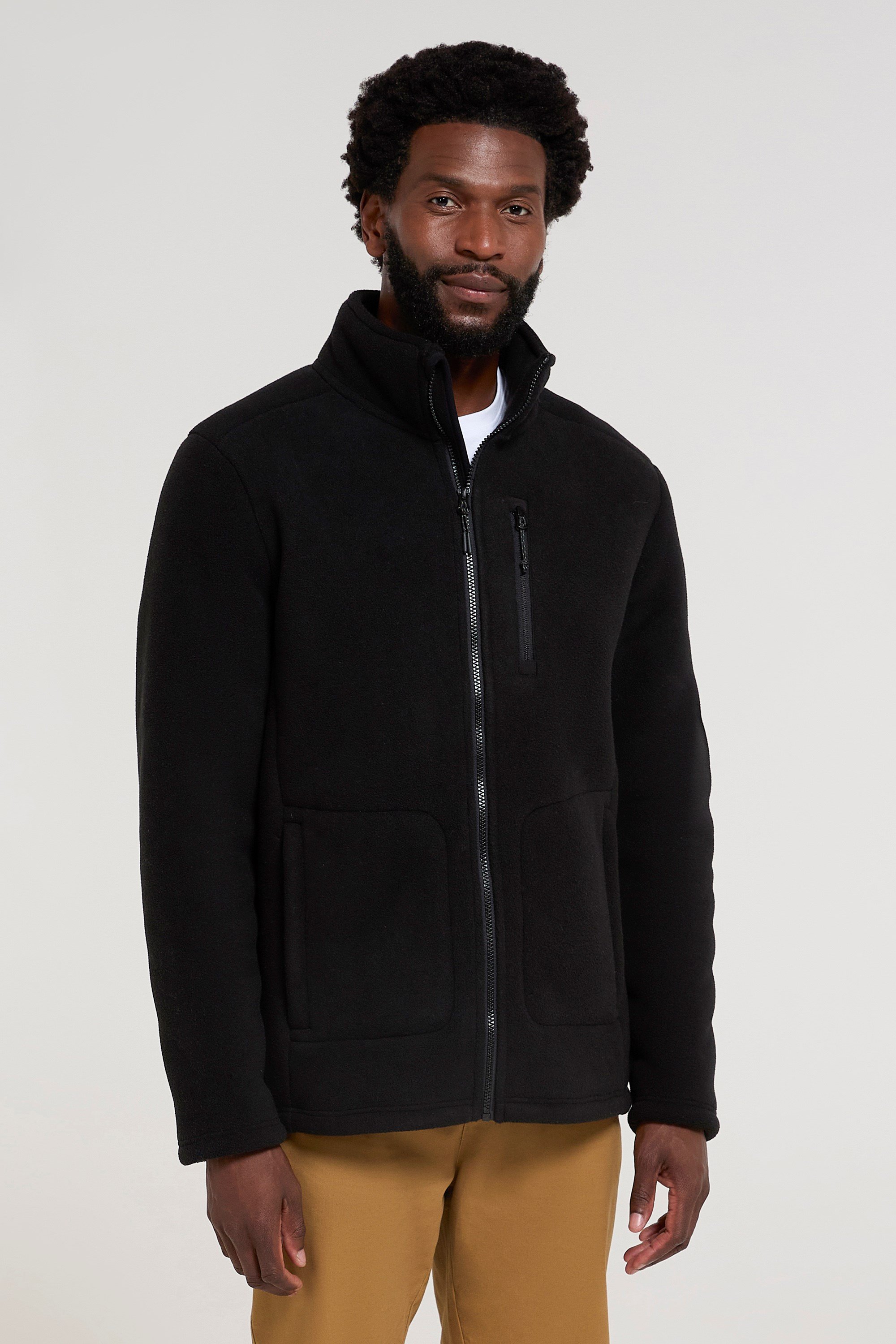 Highland Mens Full-Zip Fleece - Black