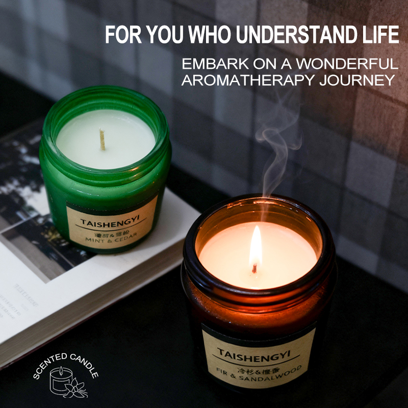 Incense Retro Glass Jar Scented Candles (90g Each): Aromatherapy Candles for Home Relaxation