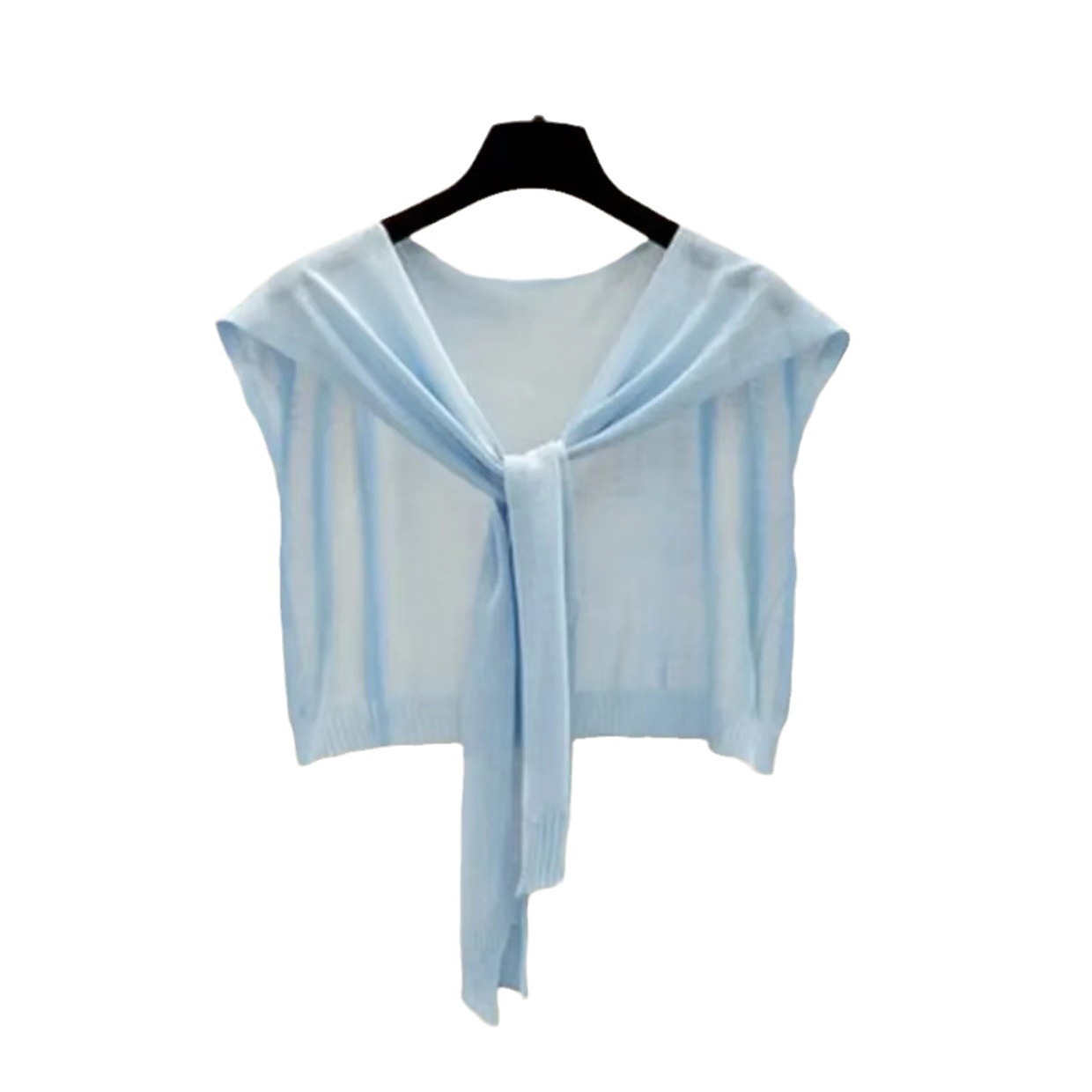 L2397 ice silk thin breathable comfortable shawl fashionable all-match solid color sunscreen shoulder air conditioning knotted shawl knitted