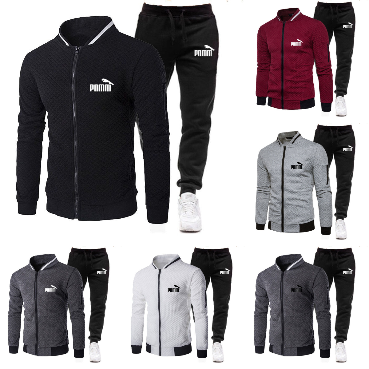 Men's Tracksuit Designer Jacket & Long Pants Set -Zipper Casual Tracksuit Fashion Brand For Autumn and Winter