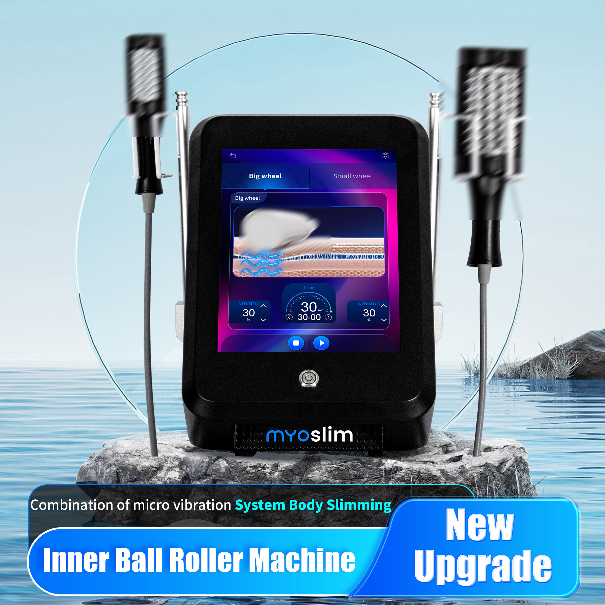 NEW Upgrade MYOSlim Roller Slimming Cellulite Reduction Inner Ball Roller 360 Degree Infrared Vacuum Roller Massage Beauty Machine