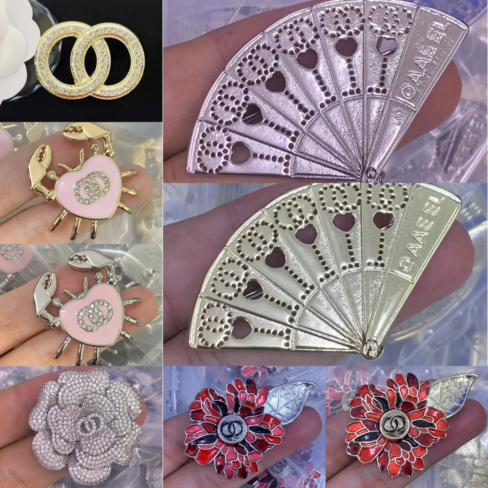 New Style Women's Crab Brooch Crystal Pearl Pins Designer Brooches Copper Pin Christmas Gift Party Marry Fashion Jewelry Love High Quality Acce