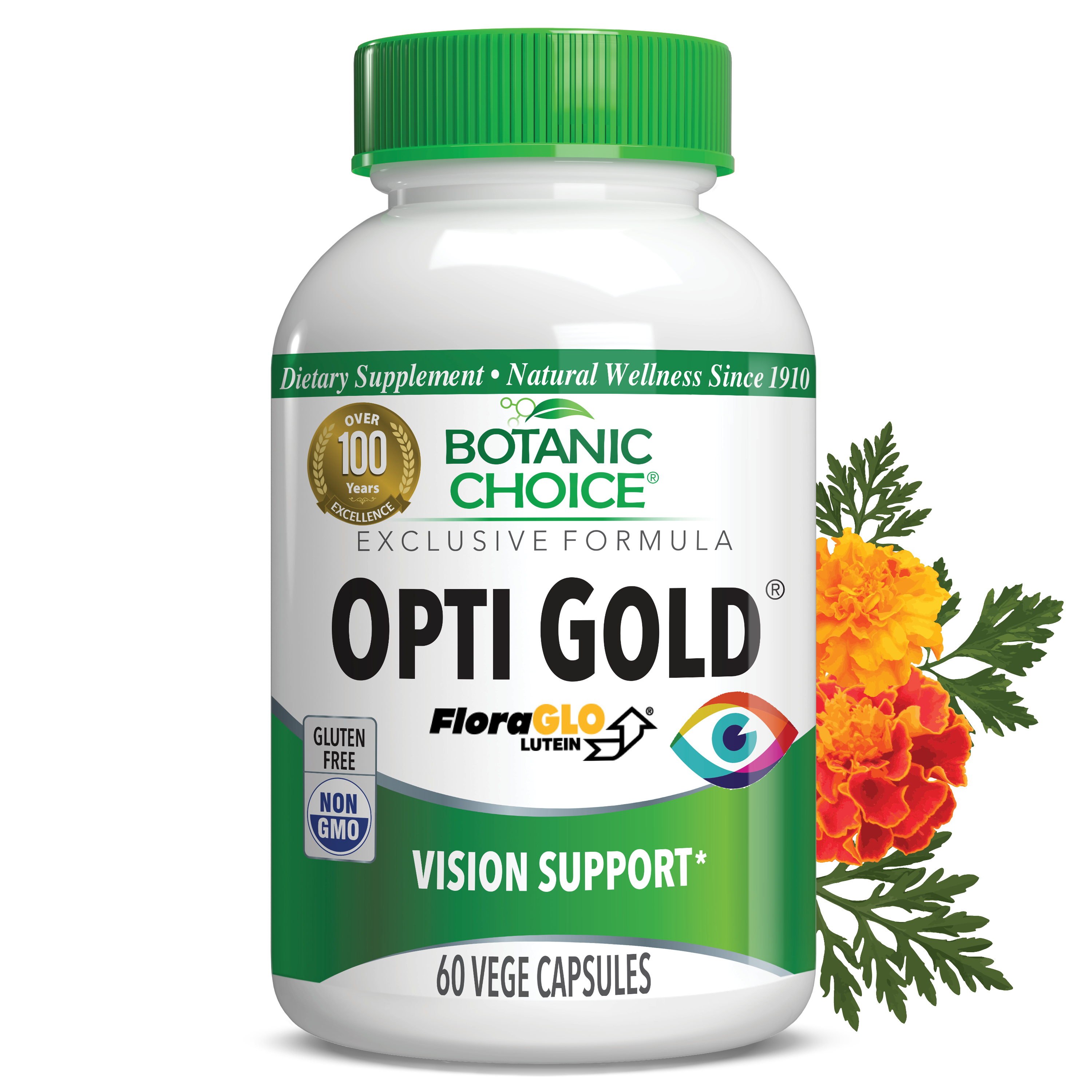 Opti Gold® Vision & Eye Health Supplement - 60 Vegetarian Capsules