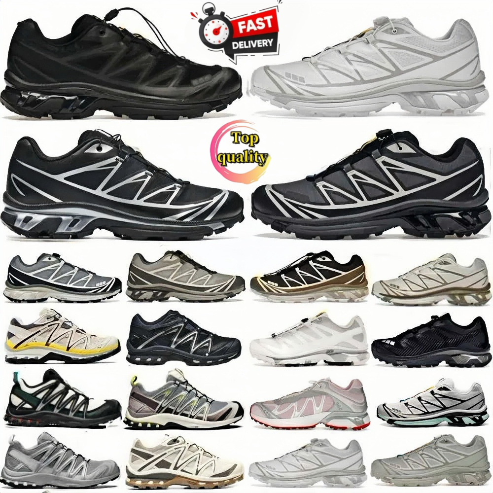 Salomom Xt6 Shoes XT-Q Quest Designer Shoes Trainers Black Silver Yellow White Vanilla Ice Retro Women Chaussure Running Sports Outdoor Non Slip Tra