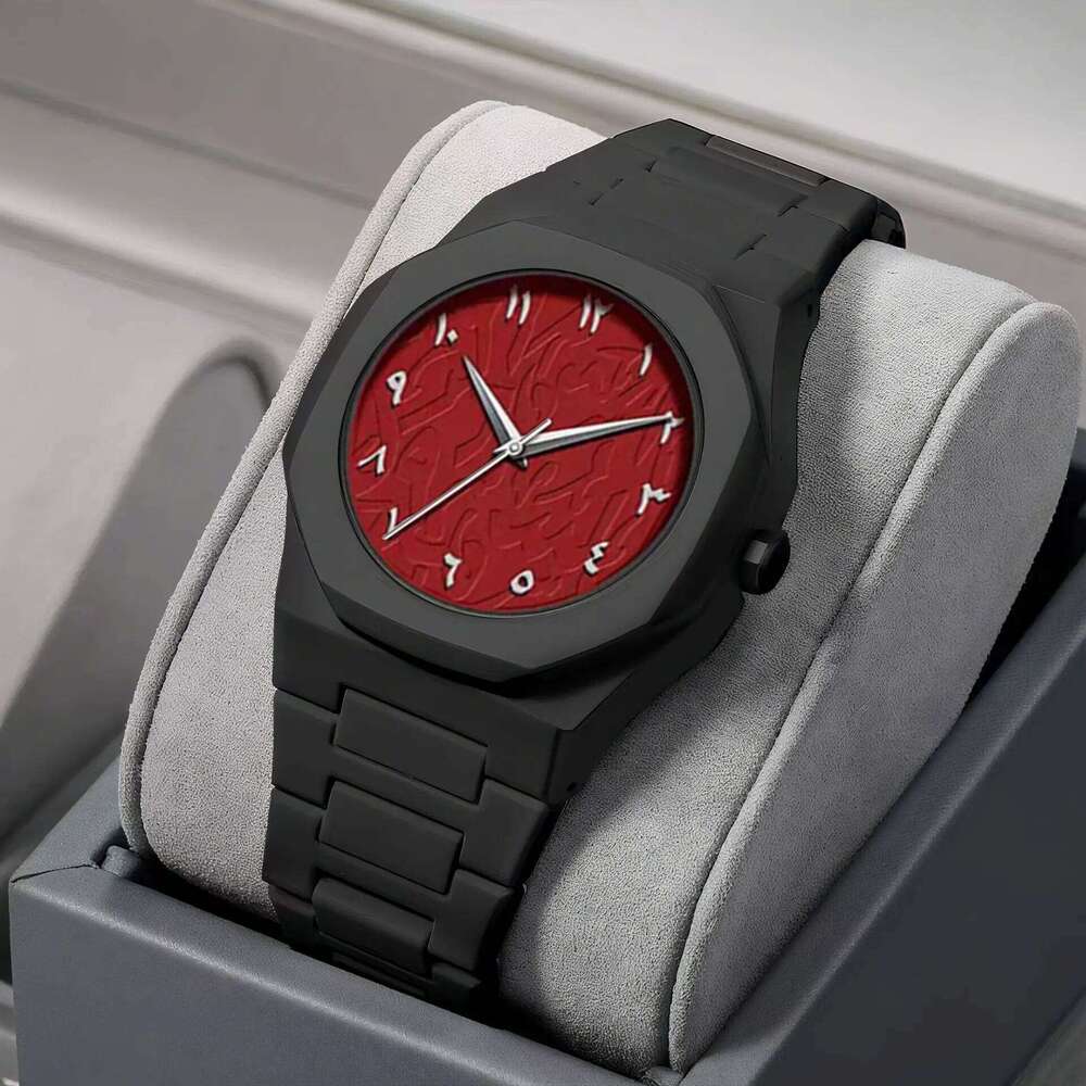 Smart Watches fashion men's watch simple black men's quartz watch Arabic numeral casual oil dripping strap Wearable Technology