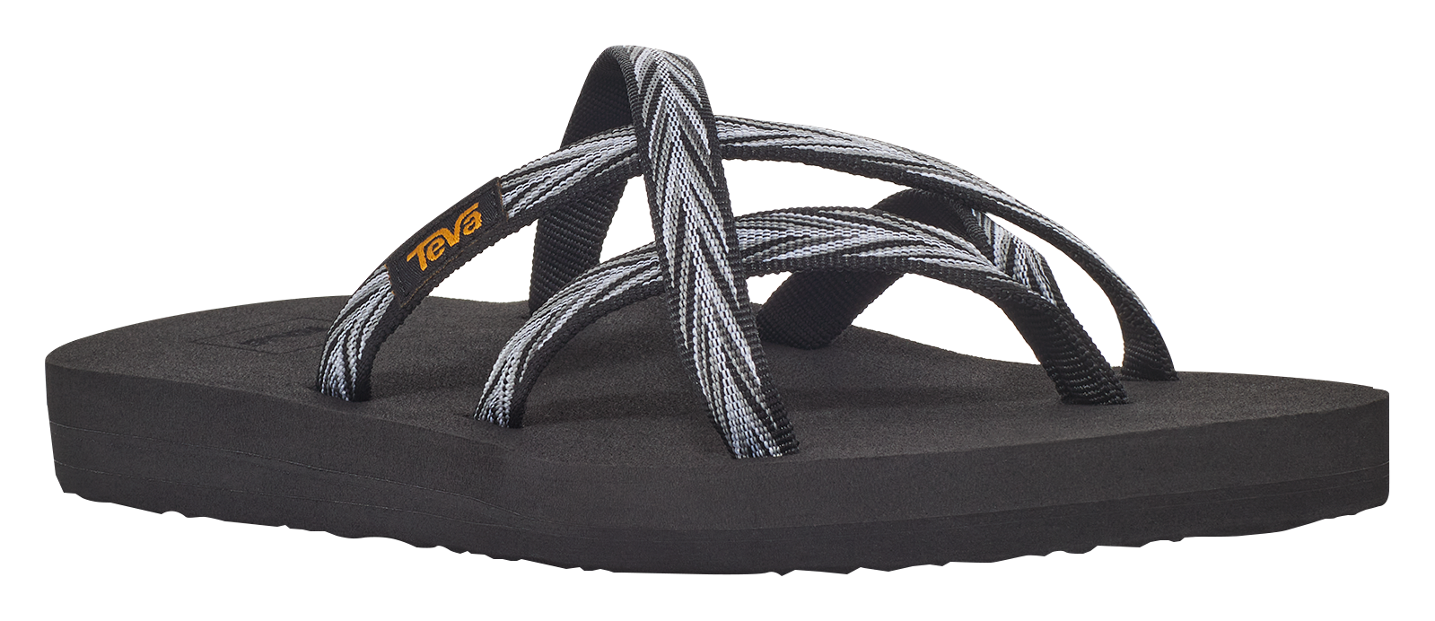 Teva Olowahu Slip-On Sandals for Ladies - Palms Black/White - 6M