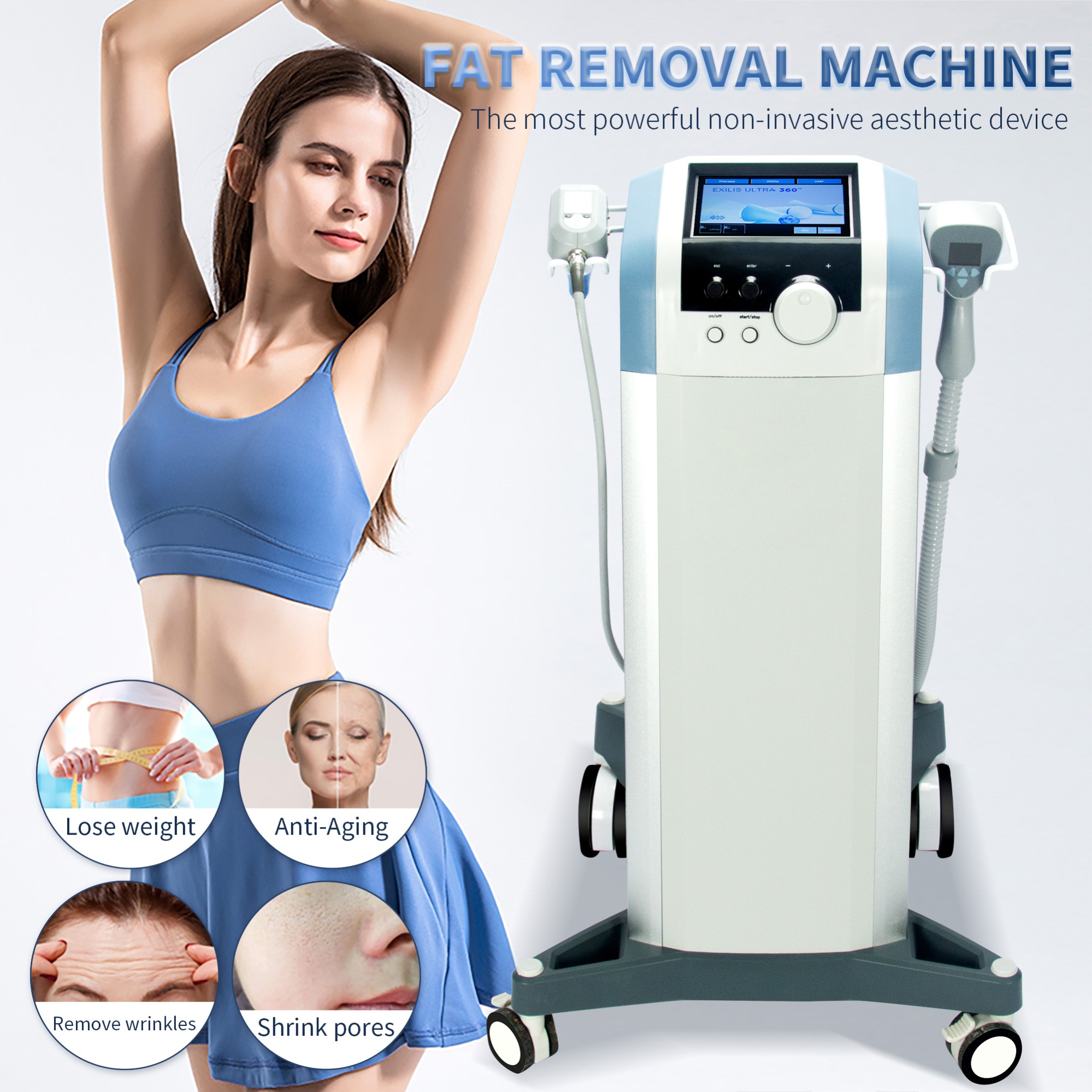 Ultra 360 Skin Rejuvenation Machine Face Lift Skin Rejuvenation Weight Loss Wrinkle Remover RF Skin Tightening Device