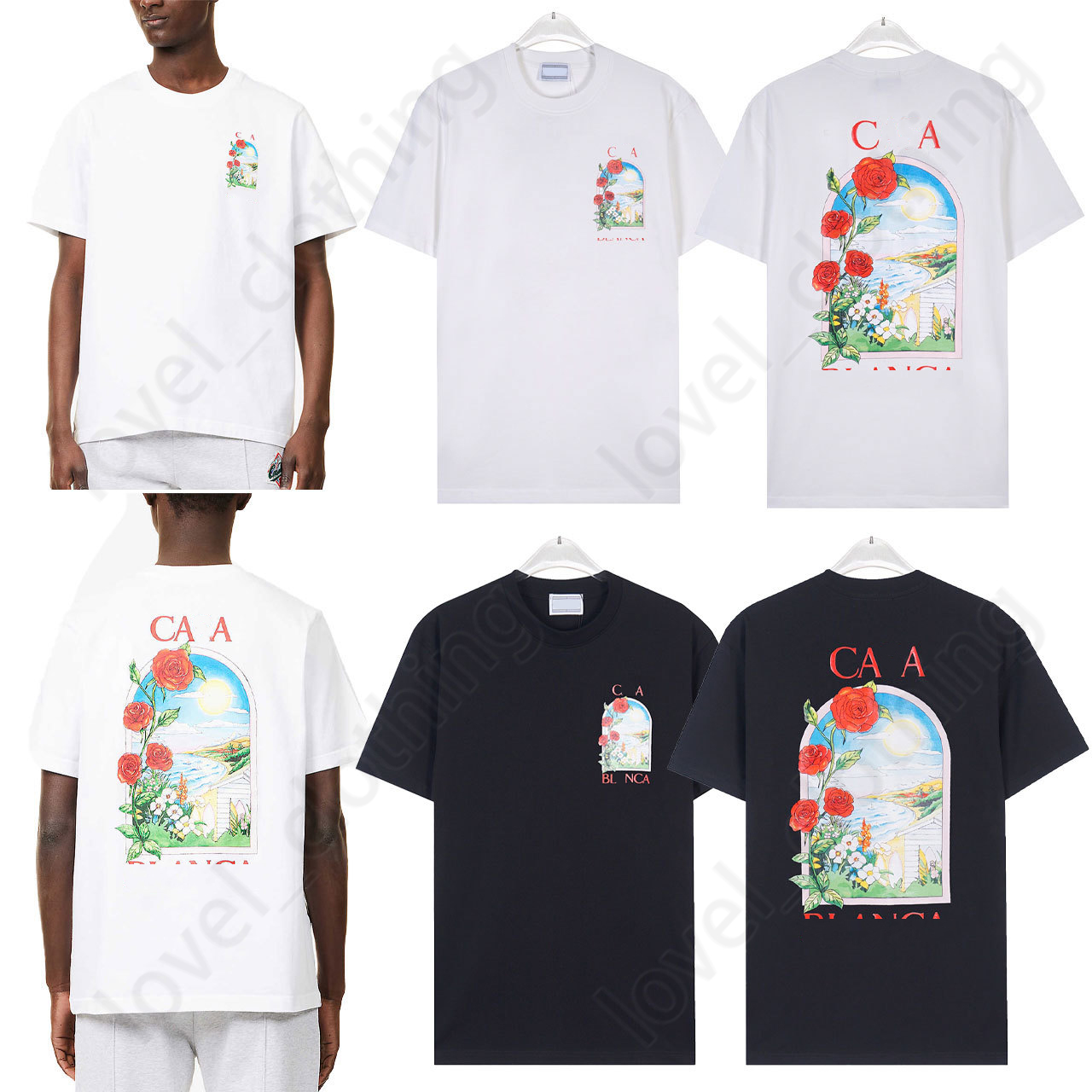 casablancawomens Tshirt Men T Shirt Designer T Shirt Women Fashion Luxury Tshirts casas blanca tshirts Casual Shirt Summer Pattern Classic Shirt bla