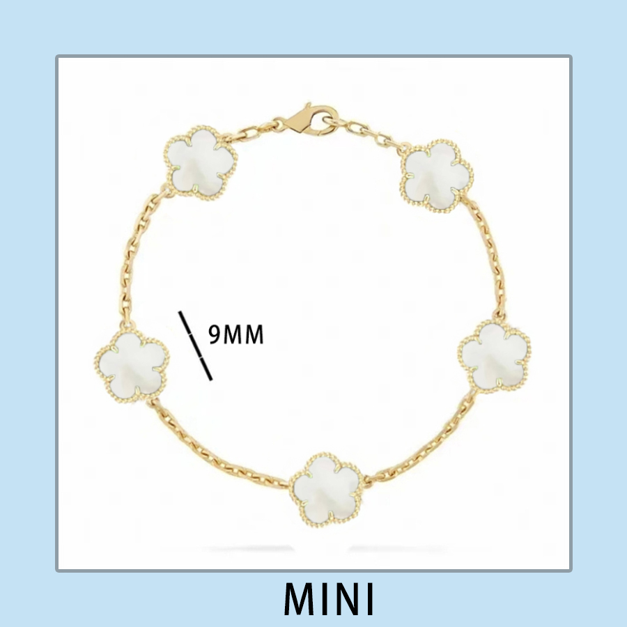 clover bracelet jewlery designer for women mini 9mm flower bracelet womens jewelry charm bracelet charms silver jewelry 5 flower bracelet luxury jew