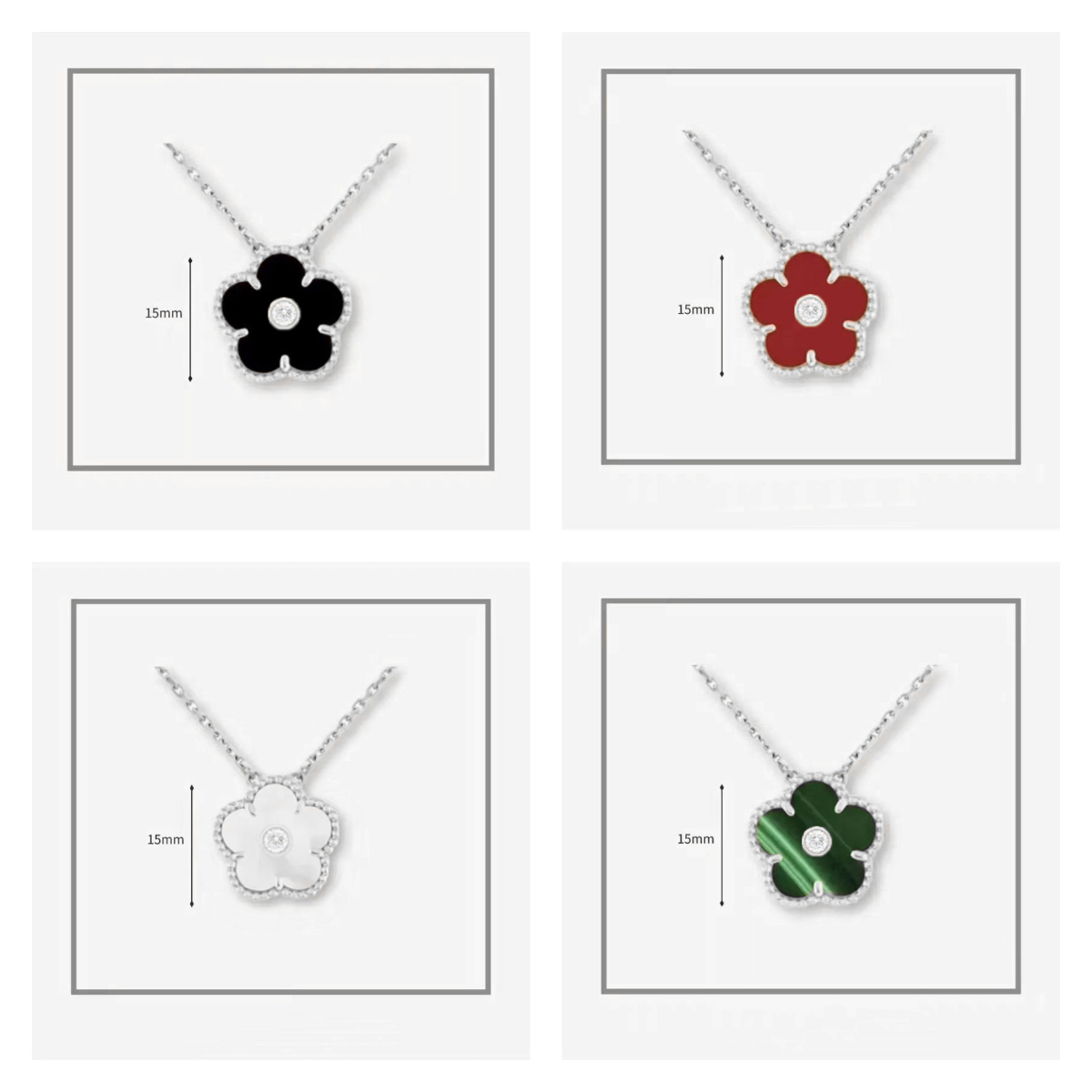 clover necklace jewelry woman gold necklace designer 15mm flower necklace pendant silver jewelry Classic Party diamonds pearl necklace mens designer