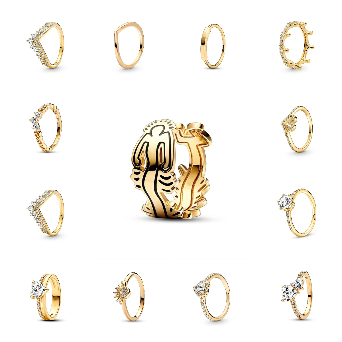 designer jewelry ring gold jewellery womens jewelry designer Chinese Style rings for women engagement 18K Gold Plated Rings womens wed ring diamon r