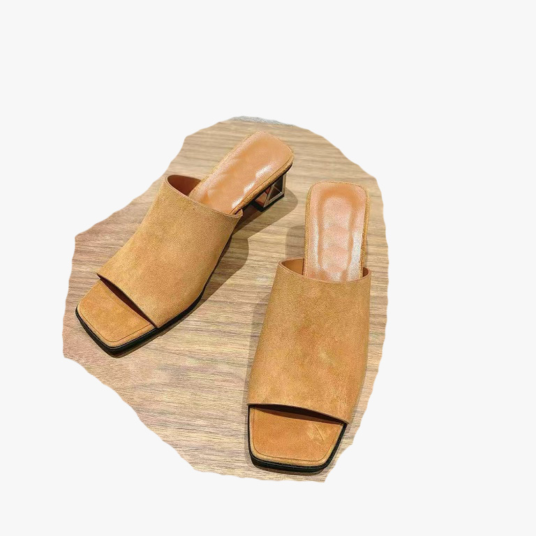 leather outsole Slippers with Cowhide Long Fur Fussbett Sandals with Box Fashion Ourdoor Indoor Shoes Trainers sBooties Casual Shoes Size35-42