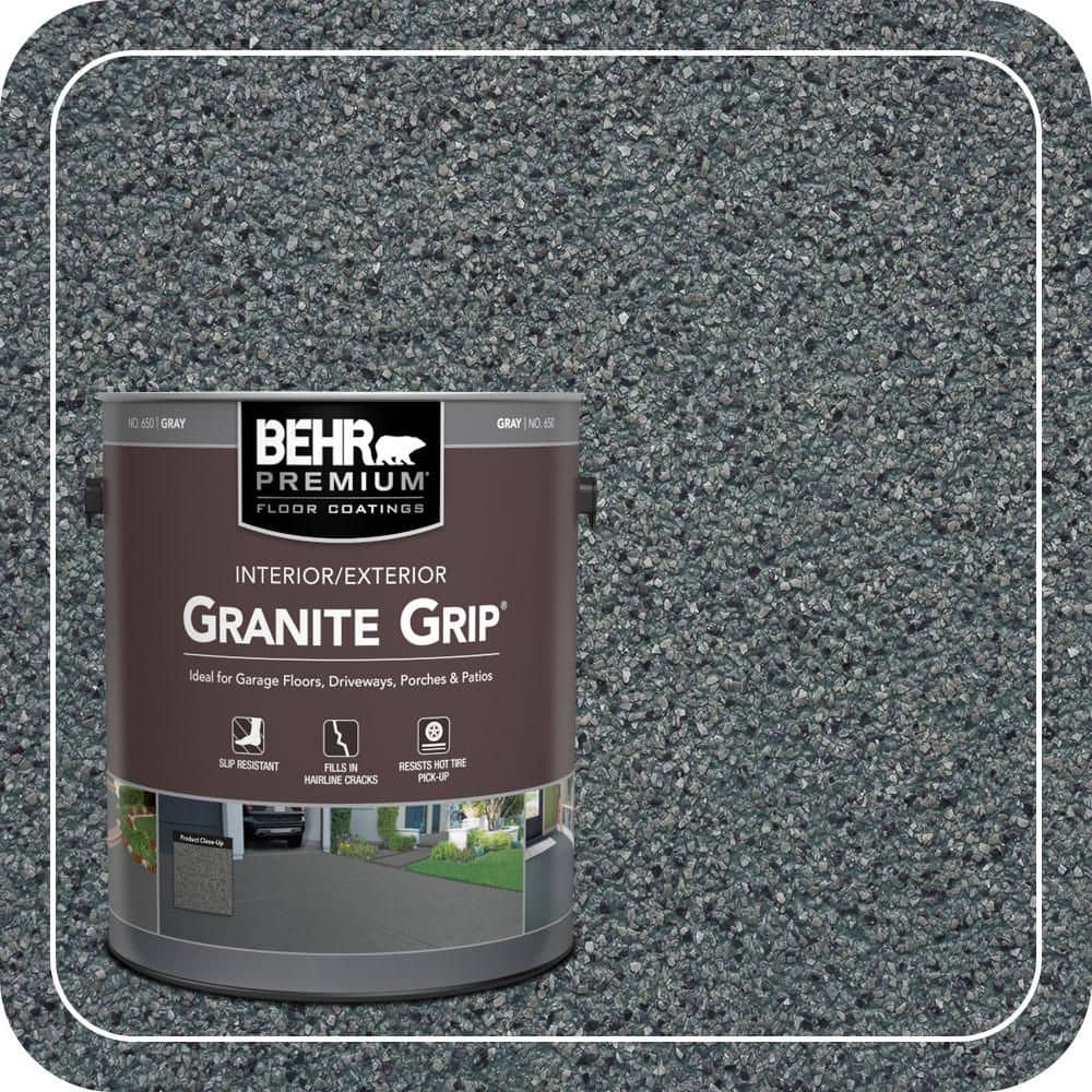 1 Gal. #GG-01 Slate Ivory Decorative Flat Interior/Exterior Concrete Floor Coating
