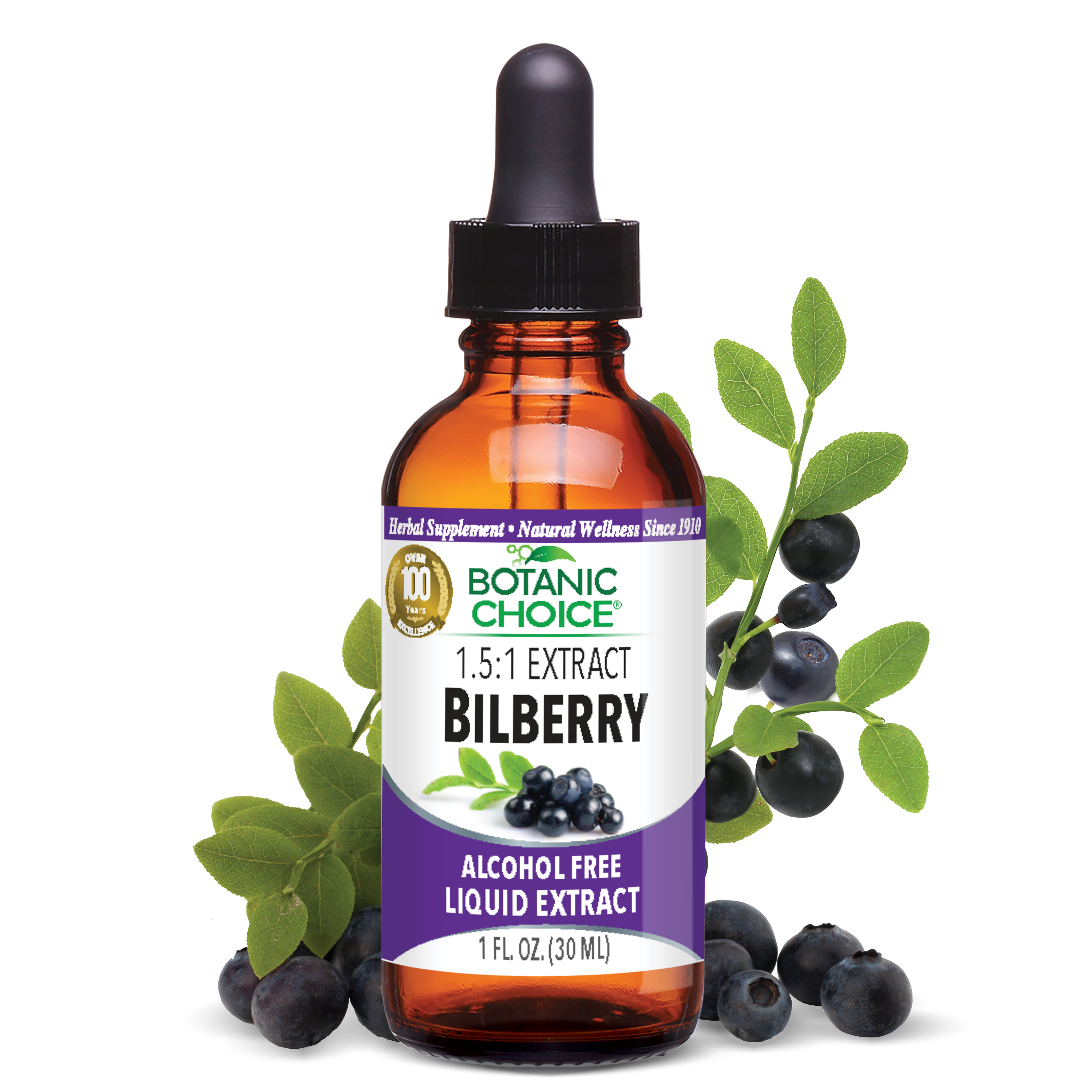 Bilberry Liquid Extract - Health Support Supplement - 1 Oz
