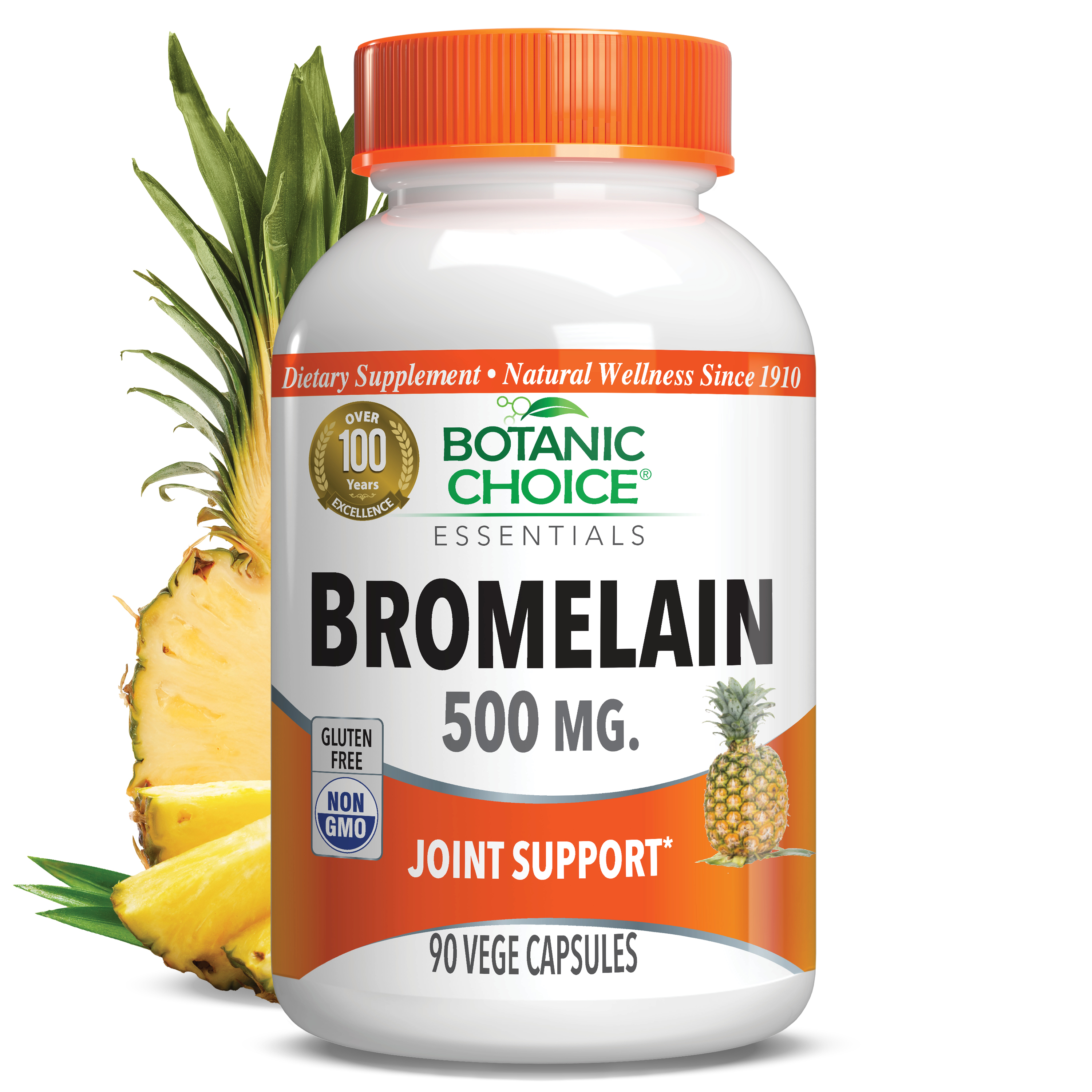 Bromelain Capsules 500 mg - Joint Support Supplement - 90 Capsules