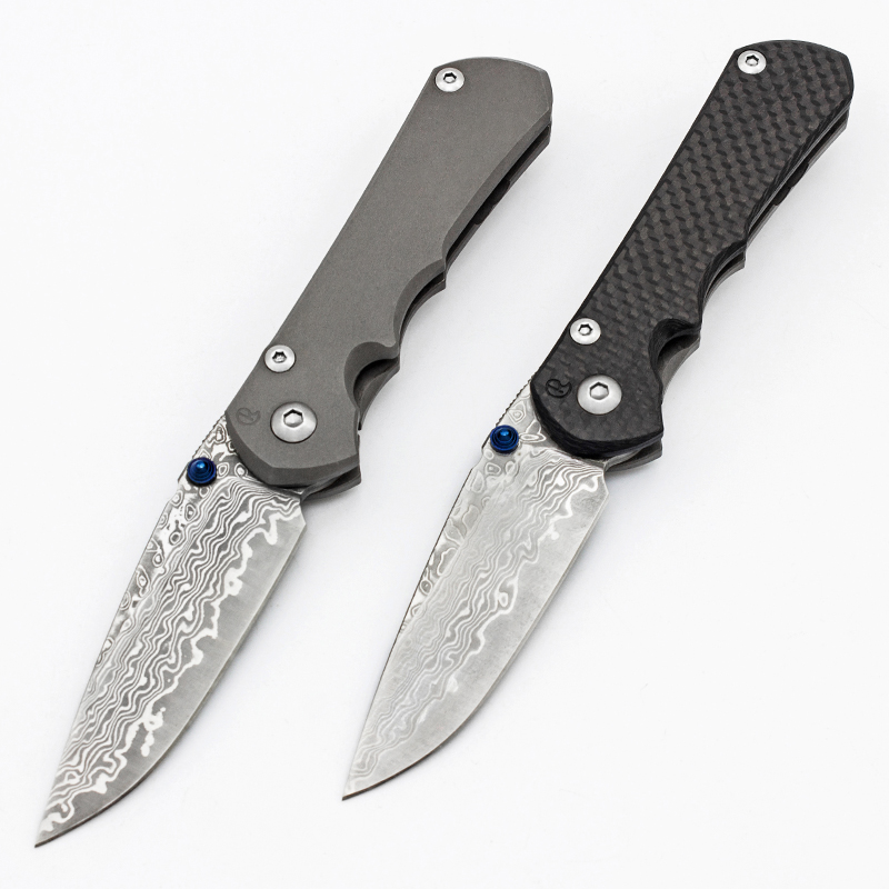 Chris Reeve Small Inkosi Exclusive Folding Knife Carbon Fiber /Titanium Handle Damascus Blade Pocket EDC Tactical Hunting camping Self Defense Outdo