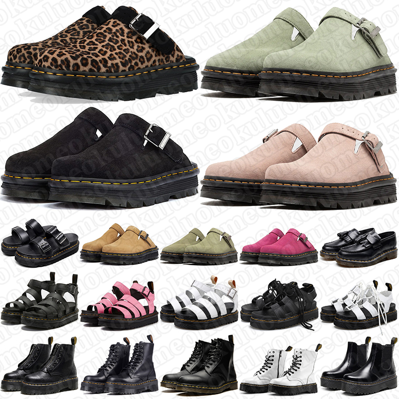 Designer sandals Stylish mules nubuck leather men women Chunky boots Comfortable Anti-Slip Sole Vintage Streetwear durable Footwear black with box